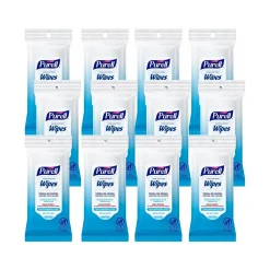 Purell Hand Sanitizing Wipes, Clean Refreshing Scent, 20 Wipes/Pack, 12 Packs/Carton (9124-12-CMR)