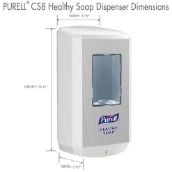 Purell HEALTHY SOAP CS8 Automatic Wall Mounted Hand Soap Dispenser, White (7830-01)