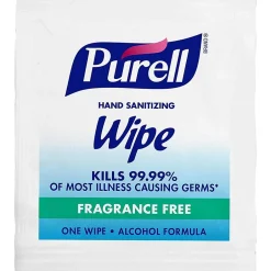 Purell Individually Wrapped 70% Alcohol Sanitizing Hand Wipes, 1,000 Wipes/Carton (9021-1M)