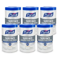 Purell Professional Disinfecting Wipes, Fresh Citrus Scent, 110 Wipes/Container, 6/Carton (9342-06)