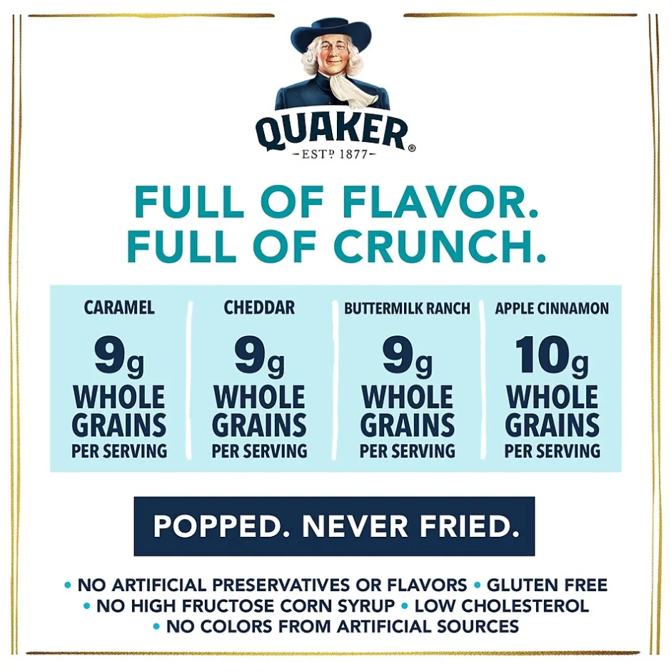 Variety Snack Packs<Quaker Rice Crisps Variety Pack, 36/Box (325-00013)