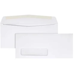 Quality Park #10 Window Envelopes, 4 1/8" x 9 1/2", White, 500/Box (QUA90120)* Window