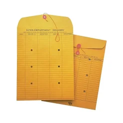 Quality Park Button & String Kraft Catalog Envelopes, 10" x 15", Brown, 100/Box (63564)* Catalog