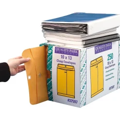 Quality Park Clasp Kraft Catalog Envelope, 9" x 12", Kraft, 250/Box (37590)* Catalog