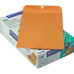 Quality Park Clasp Kraft Catalog Envelope, 10" x 15", Kraft, 100/Box (37898)* Catalog