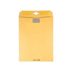 Quality Park ClearClasp Redi-Tac Kraft Catalog Envelopes, 10" x 13", Brown Kraft, 100/Box (QUA43768)* Security Tinted