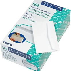Quality Park Contemporary Style #6 3/4 Business Envelope 3 5/8" x 6 1/2", White, 500/Box (QUA90070)* Business