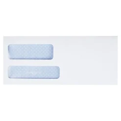 Quality Park Gummed Security Tinted #9 Double Window Envelopes, 3 7/8" x 8 7/8", White Wove, 500/Box (QUA24524)* Security Tinted