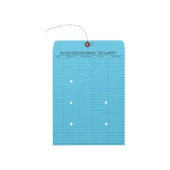 Quality Park Kraft Button & String Inter-Departmental Envelope 10" x 13", Blue, 100/Carton (QUA63577)* Business
