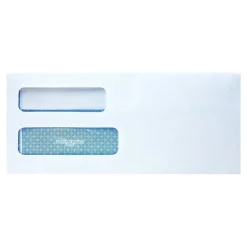 Quality Park Redi-Seal Security Tinted #10 Double Window Envelopes, 4 1/8" x 9 1/2", White, 500/Box (QUA24559)* Security Tinted
