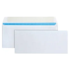 Quality Park Redi-Strip Security Tinted #10 Treated Business Envelopes, 4 1/8" x 9 1/2", White Wove, 500/Box* Security Tinted