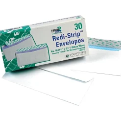 Quality Park Redi-Strip Security Tinted #10 Envelopes, 4-1/8" x 9-1/2", White, 30/Box (QUA69112)* Security Tinted