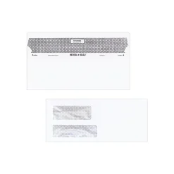 Quality Park Reveal-N-Seal Security Tinted #9 Double Window Envelopes, 3 7/8" x 8 7/8", White Wove, 500/Box (QUA67529)* Security Tinted