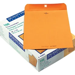 Quality Park Ridge Clasp Catalog Envelope, 10" x 13", Kraft, 100/Box (43097)* Catalog