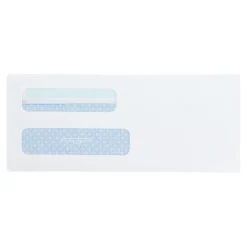 Quality Park Self Seal Security Tinted #8 5/8 Double Window Envelope 3 5/8" x 8 5/8", White, 500/Box (QUA24539)* Security Tinted