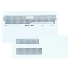 Quality Park Self Seal Security Tinted #8 Double Window Envelopes, 3 5/8