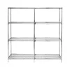 Outlet Quantum Storage Systems Wire Add-on Kit 4-Shelf Metal Unit, 72"W, Chrome (AD74-2472C) Shelving