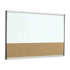 Online Arc Cubicle Cork & Dry Erase Whiteboard, Aluminum Frame, 2.5' x 1.5' (ARCCB3018) Bulletin