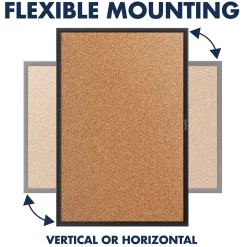 Clearance Classic Cork Bulletin Board, Black Frame, 2'W x 1.5'H (2301B) Bulletin