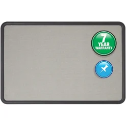 New Contour Fabric Bulletin Board, Black Frame, 3'H x 4'W (7694G) Bulletin