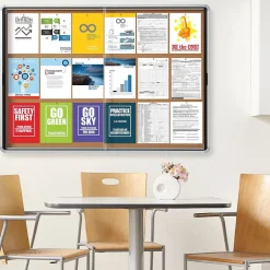 Cork Bulletin Board, Aluminum Frame, 5' x 3' (EISC3956) Bulletin