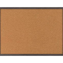Outlet Cork Bulletin Board, Gray Frame, 2' x 1.5' (Q192317W00-STPR) Bulletin