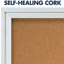 Discount Cork Enclosed Board, Aluminum Frame, 3'H x 4'W (2364) Bulletin
