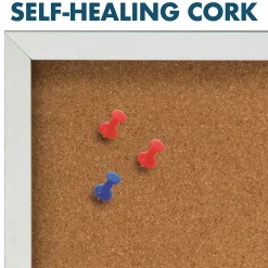 Hot Cork Enclosed Bulletin Board, Aluminum Frame, 3'H x 2'W (2363) Bulletin