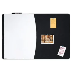 Discount Designer Tack & Write Combination Dry-Erase Whiteboard, Plastic Frame, 3' x 2' (06545BK) Bulletin