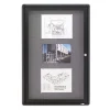 Outlet Fabric Enclosed Bulletin Board, Graphite Frame, 3'H x 2'W (2363L) Bulletin