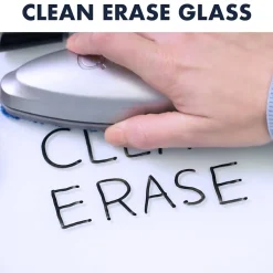 New Glass Dry-Erase Desktop Easel, White Surface, Frameless, 9