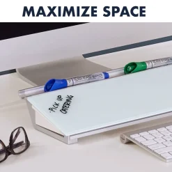 Hot Glass Dry-Erase Whiteboard, 0.5' x 1.5' (GDP186) Dry Erase