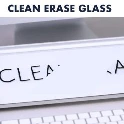 Hot Glass Dry-Erase Whiteboard, 0.5' x 1.5' (GDP186) Dry Erase