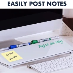 Hot Glass Dry-Erase Whiteboard, 0.5' x 1.5' (GDP186) Dry Erase