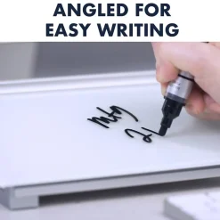 Hot Glass Dry-Erase Whiteboard, 0.5' x 1.5' (GDP186) Dry Erase