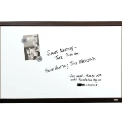 Best Magnetic Dry-Erase Whiteboard, Mahogany Finish and Aluminum Frame, 2' x 3' Dry Erase