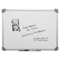 Magnetic Painted Steel Dry-Erase Whiteboard, Metal Frame, 17