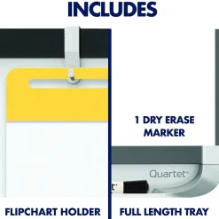 ® Prestige® 2 Magnetic Mobile Presentation Whiteboard Easel, 3' x 2' (ECM32P2) Dry Erase