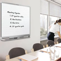 Prestige 2 Total Erase Dry-Erase Whiteboard, Aluminum Frame, 8' x 4' (TEM548A) Dry Erase
