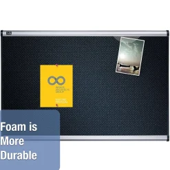 Outlet Prestige Foam Bulletin Board, Aluminum Frame, 4'H x 6'W (B347A) Bulletin