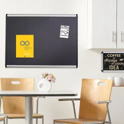 Online Prestige Plus Magnetic Fabric Bulletin Board, Aluminum Frame, 4'H x 6'W (MB547A) Bulletin