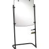 Hot ® Silhouette® Total Erase® Easel, Whiteboard/Flipchart, Black Frame, 75"H Dry Erase