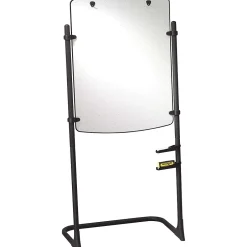 Hot ® Silhouette® Total Erase® Easel, Whiteboard/Flipchart, Black Frame, 75"H Dry Erase