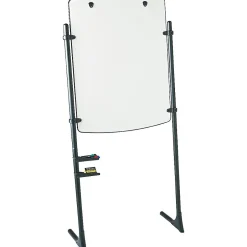 Hot ® Silhouette® Total Erase® Easel, Whiteboard/Flipchart, Black Frame, 75"H Dry Erase