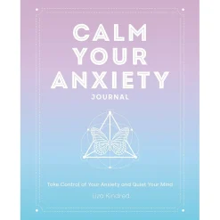 Quarto Calm Your Anxiety Guided Journal, Hardcover, 6.27" x 8.25", College Ruled, Blue, 160 Pages (9781631068157) New