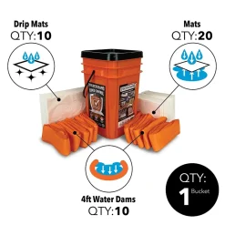 Sorbents & Spill Control<Quick Dam Grab & Go 41-Piece Indoor Flood Bucket Kit (WUGG-V)