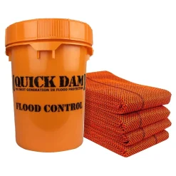 Sorbents & Spill Control<Quick Dam High-Visibility Water Barrier, 120", Up to 8 Gal., 10/Box (QD610-10HV)