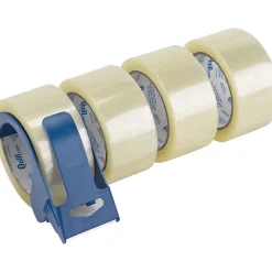 Quill Brand ® Acrylic Packing Tape with Dispenser, 2.6 Mil, 1.88" x 54.6 yds., Clear, 4/Pack (ST-QA264RDA)* Packing Tape