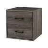 Hot 15.75" Drawer Cabinet with 2 Drawers, Weathered Gray (G115002500) Storage Cabinets