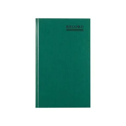 Clearance Rediform Emerald Series Record Book, 7.25"W x 12.25"H, Green, 150 Sheets/Book (56131) Accounting & Record Journals